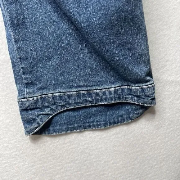 Tommy Hilfiger Lace Up Crop Jeans Women's 11 Blue Side Stripe 90s‎ Y2K - Picture 9 of 15